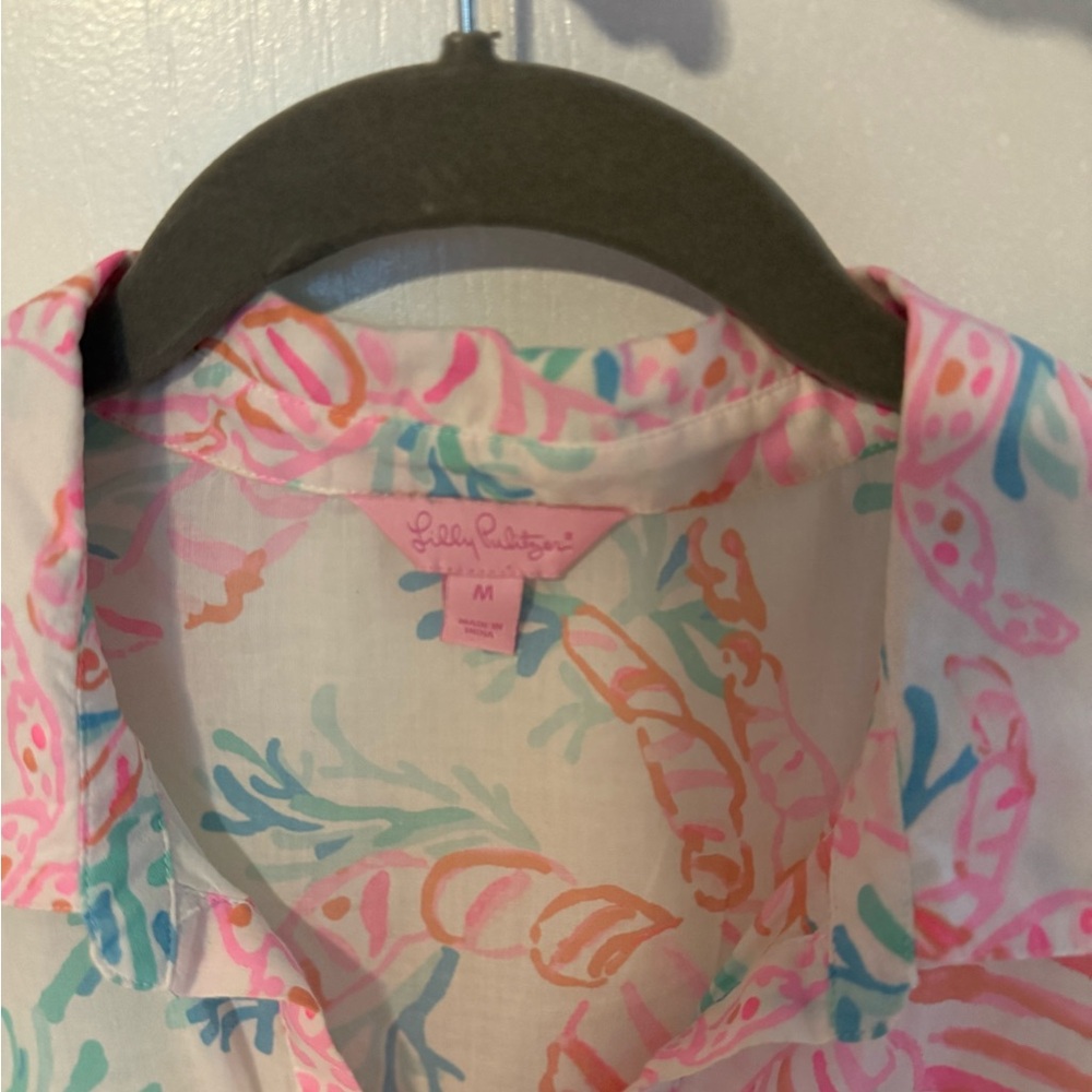 Lilly Pulitzer Pink and Blue Sea Life Dress/Coverup - Picture 2 of 2